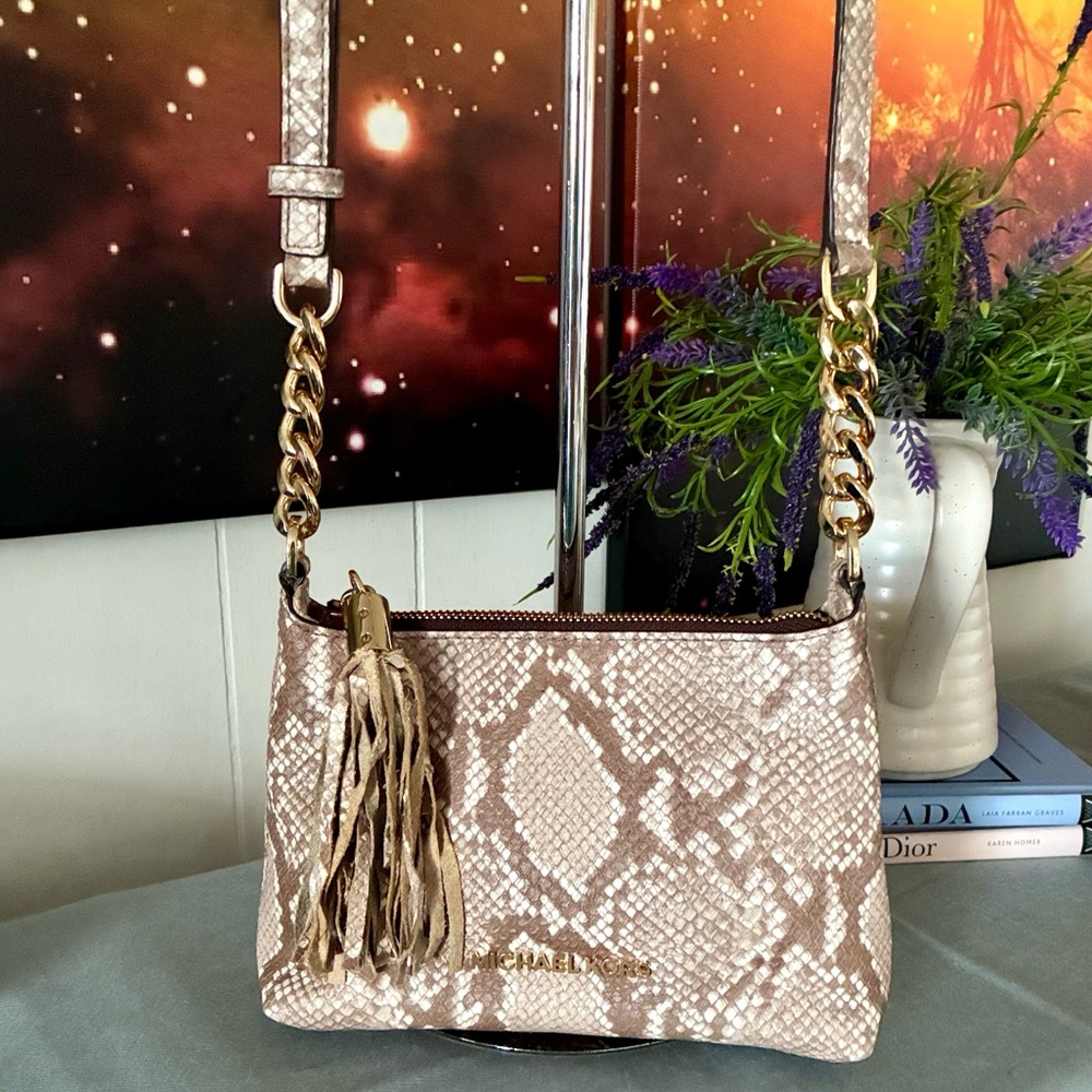 Michael Kors Snakeskin Leather Crossbody